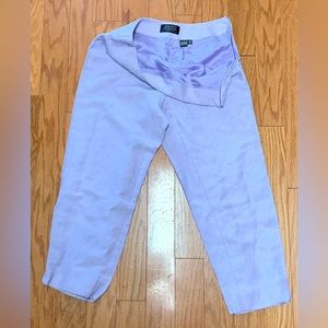 Women’s 10 Petite Dana Buchman Lilac Lavender Violet Linen Blend Side Zip Pants